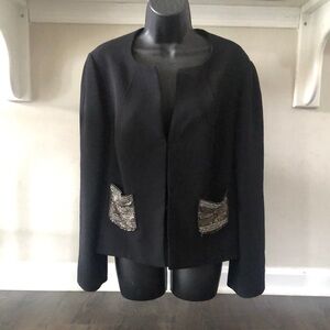 Elegant Black Women's Jacket Cara Lotti Paris  size L